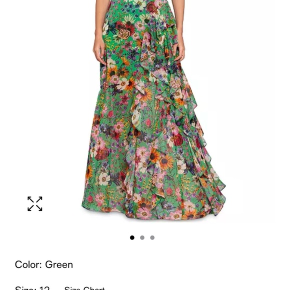 Betsy & Adam Green Halter Maxi Gown - Picture 4 of 4